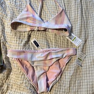 Splendid Heather Ombre Stripe 2-Piece Set - Pink & Cream